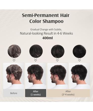 400ml Black Hair Shampoo: Herbal Hair Color Dye for Men and Women - Semi-Permanent, Gentle Formula for Smooth, Shiny Results - Buy Online on SooperMarket.com