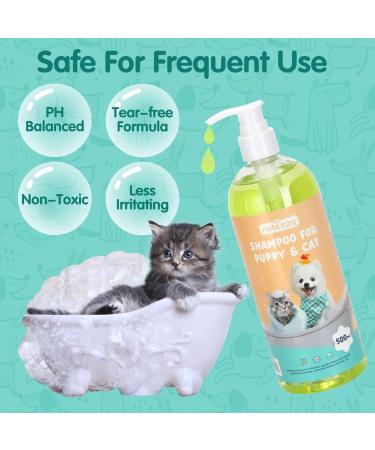 Nobleza Puppy Shampoo - Mild Safe & Non-Toxic Dog & Cat Shampoo for Smooth Fur & Odor Control with Coconut Fragrance (500ml) - Buy Online on SooperMarket.com