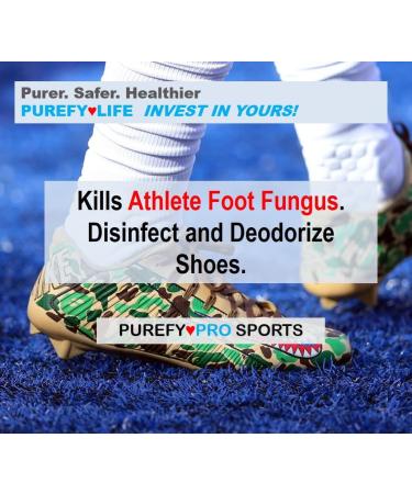Purefypro Sports Equipment Disinfectant Spray (4oz 2pk) - Kills 99.9999% MRSA, HIV, Fungi & Viruses | No Rinse, No Residue | For Sports Gear, Yoga Mats, Shoes, Gloves & Gym Equipment - Buy Online on SooperMarket.com