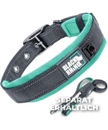 Black Rhino Comfort Collar - Super Soft Neoprene Dog Collar for All Breeds | Adjustable Reflective & Weatherproof (XL Aqua/Gray) - Buy Online on SooperMarket.com