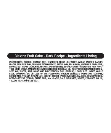 Claxton Fruit Cake - 1 Lb. Dark Recipe in Exclusive Claxton Carton - Buy Online on SooperMarket.com