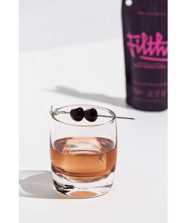 Filthy Black Cherry Syrup - Premium Cocktail Cherry Garnish - Non-GMO, Vegan & Gluten Free - 8oz Pouches - 3 Pack - Buy Online on SooperMarket.com