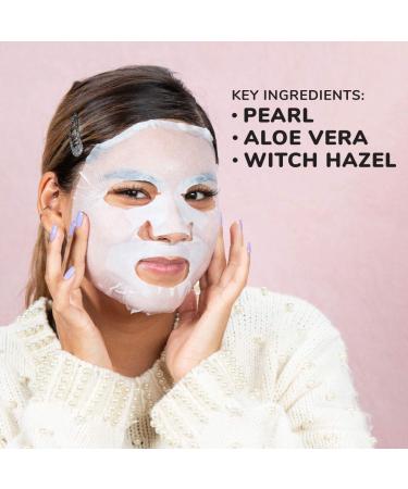 FACETORY Pearl Radiance Boosting Mask - Pack of 5 | Soft Form-Fitting Face Mask for All Skin Types | Strengthening, Balancing, and Illuminating Formula | No Harsh Chemicals - Buy Online on SooperMarket.com