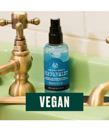 Body Shop Peppermint Cooling Foot Spray - Vegan Formula for Tired, Achy Feet | 3.3 oz - Buy Online on SooperMarket.com