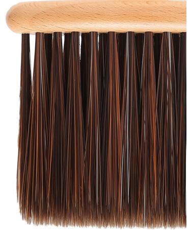 Large Barber Hair Cutting Brush with Wooden Handle Barber Face Brush for Face Neck Duster Hair Cutting Accessories (Brown) - Buy Online on SooperMarket.com
