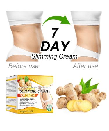 Fat Burning Ginger Cream - Firming Anti-Cellulite & Belly Fat Burner | Sweat Enhancer for Weight Loss | 3.5 Fl Oz - Buy Online on SooperMarket.com