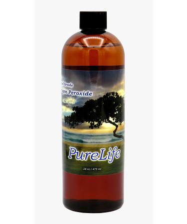 PureLife 12% Hydrogen Peroxide Food Grade with No Added Stabilizers - in Distilled Water (16 Oz) 16 Fl Oz (Pack of 1)