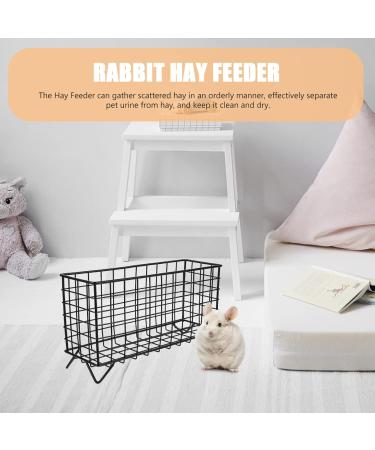 POPETPOP Metal Rabbit Hay Feeder - Convenient Iron Bunny Cage Accessory - Buy Online on SooperMarket.com