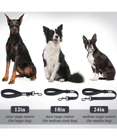 VIVAGLORY Short Dog Lead - 32cm Black | Short Traffic & Training Lead for Medium & Large Dogs - Buy Online on SooperMarket.com