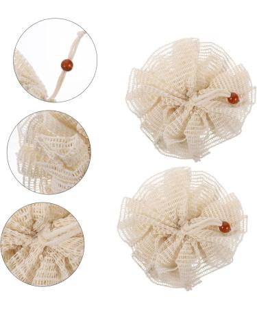 Angoily 2pcs Exfoliating Bath Sponge Loofah Ball Set - Foam Shower Scrubber & Strainer for Deep Cleansing - International Shipping Available - Buy Online on SooperMarket.com