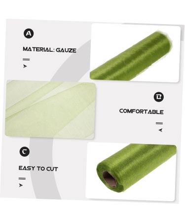 STOBOK 1 roll Prop Gauze Handrail Ribbon Decor Craft Stair Decorative Mesh Tulle Diy Dress Party Wedding 0.01X49X3000CM Green - Buy Online on SooperMarket.com