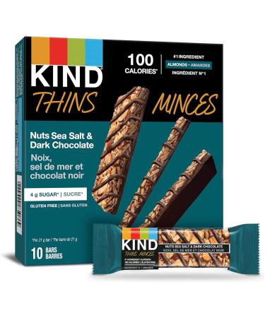 KIND THINS Nuts Sea Salt & Dark Chocolate Gluten Free Bars 21g Bar (60 Count) - Buy Online on SooperMarket.com