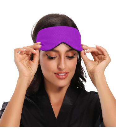 Haskirky Light Blocking Eye Mask - Adjustable Adult Men and Women Travel, Yoga, Meditation - Pure Purple - Buy Online on SooperMarket.com