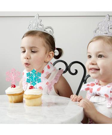 24 Pack Snowflake Gender Reveal Cupcake Toppers Pink Blue Winter Snowflake Cupcake Picks for Baby Shower Winter Wonderland Snowflake Theme Birthday Gender Reveal Party Cake Decorations Supplies 14 - Buy Online on SooperMarket.com
