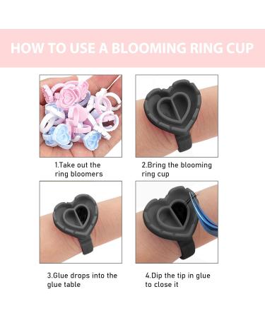 100PCS Flower Shaped Cups Practical Rings Cup For Makeup Artists And Beauty Enthusiasts Mixed Colors - Buy Online on SooperMarket.com
