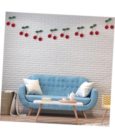 HOMSFOU 3pcs Bayberry Ball String Ornament Banner Garland Christmas Strawberry Room Decor Artificial Fruit Garland Christmas Mantle Fireplace Birthday Party Supplies Cherry Cotton Thread - Buy Online on SooperMarket.com