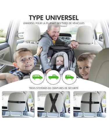 Vinabo Baby Car Mirror | Frost-Proof & 360 Adjustable | Essential Rear Seat Safety for All Headrests - Buy Online on SooperMarket.com