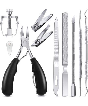 10 Pieces Ingrown Toenail Tool Toenail Clippers Set Nail Clipper Ingrown Toenail Removal Clippers Manicure Pedicure Tool for Ingrown Toenail and Nail Kit