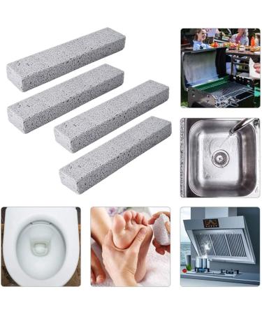 4 Pcs Pumice Stone for Toilet Cleaning Block Hard Pumice Toilet Cleaner for Toilet Tiles Bath Pool Grills Sink Stains Removal Tool - Buy Online on SooperMarket.com