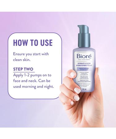 Bior Hydrate & Glow Moisturizer Face Cream for Dry Sensitive Skin infused with Prebiotics Avocado Oil and Coconut Water |Dermatologist Tested Cruelty Free and Fragrance Free (100mL) - Buy Online on SooperMarket.com