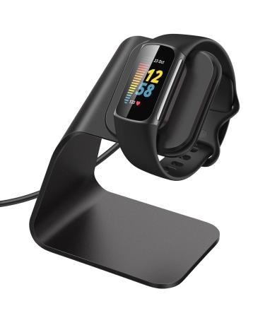 CAVN Charger Dock Compatible with Fitbit Charge 5 / Luxe, Replacement Aluminum Charging Stand Dock Station Base Accessories Cradle with 4.2ft USB Cord for Charge 5/Luxe Smart Watch