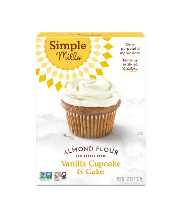 Simple Mills Almond Flour Baking Mix, Vanilla Cupcake & Cake Mix - Gluten Free, Plant Based, Paleo Friendly, 11.5 Ounce (Pack of 1) Vanilla Cupcake & Cake Mix 11.5 Ounce (Pack of 1)