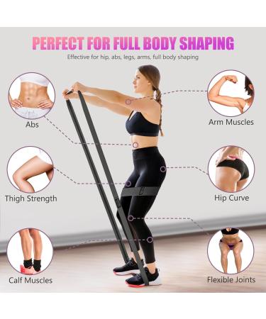 Hurdilen Exercise Loop Bands Resistance Bands Set with 3 Resistance Levels of Workout Bands and Carrying Case and Workout Manual Support for Gym Pilates Yoga Crossfit Muscle Building etc. (Black Grey Light Grey) - Buy Online on SooperMarket.com