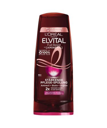 L'Or al Paris Conditioner against hair loss due to hair breakage for weak brittle hair with biotin provitamin B5 and arginine Elvital Full Resist Power Booster Rinse 1 x 250 ml single