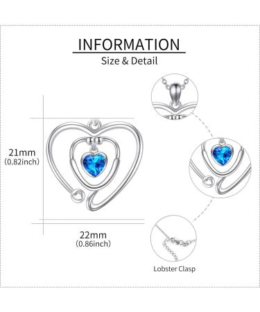 Stethoscope Necklace in Sterling Silver | Perfect Nurse & Doctor Gifts | Medical Jewelry for Women - Buy Online on SooperMarket.com