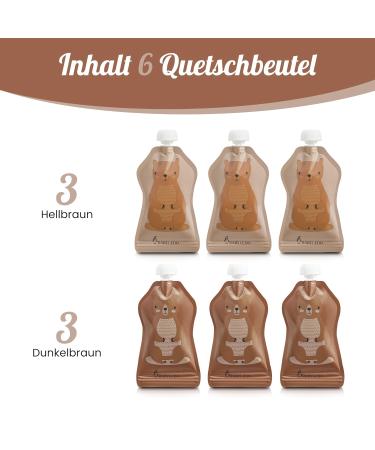 Buy Babyledo Reusable Squeezing Bags for Babies & Children - 6-Pack 150ml BPA-Free Double Zip Closure Freezer & Dishwasher Safe - Buy Online on SooperMarket.com