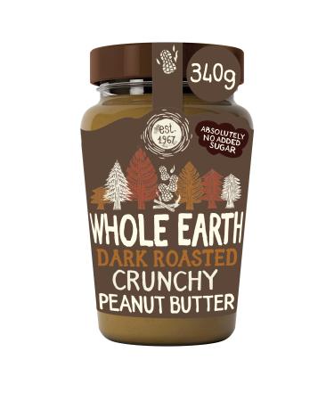 Whole Earth Crunchy Dark Roasted Peanut Butter 340g
