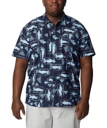 Columbia Men's Trollers Short Sleeve Shirt - Collegiate Navy Anchors Up XLT - Buy Online on SooperMarket.com
