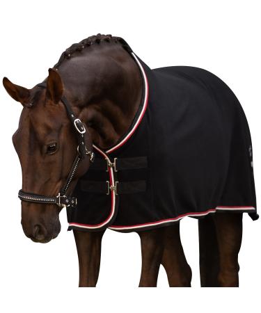 Equilyx sweat ceiling horse perfect fit fleeced blanket stable ceiling Transport ceiling warming moisture absorbing breathable (black 135) black 135