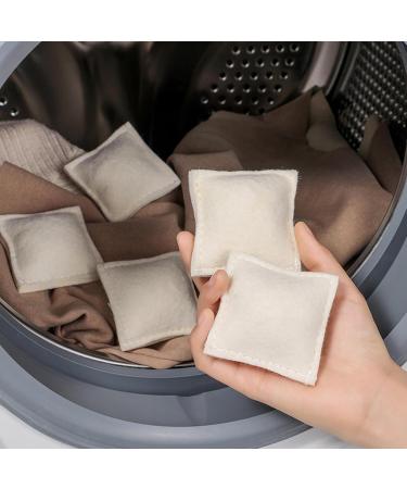 Lint Balls for Dryer Reusable Wool Fabric Softener - Reusable Laundry Square Natural Fabric Softener Household Gadgets Dry Cleaning Kit for Home Laundry Dryer - Buy Online on SooperMarket.com