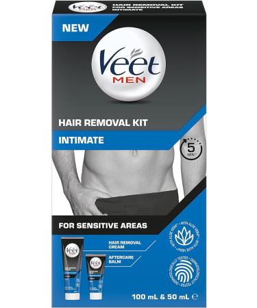 Veet Men Intimate Hair Removal Kit with Hair Removal Cream and Aftercare Balm 100 ml + 50 ml & Pure Inspirations Hair Removal Cream Aloe Vera And Vitamin E For Sensitive Skin 400 ml + Hair Removal Cream - Buy Online on SooperMarket.com