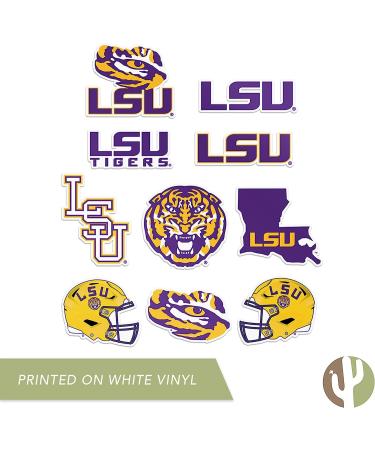 LSU Tigers Geaux State University Vinyl Sticker Decals - Laptop Water Bottle Car Scrapbook - Type 2 - Buy Online on SooperMarket.com