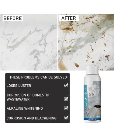LONGLUAN Furniture Marble Scratch Repair Refurbishment Agent Stone Nano Crystal-Plating Agent Nanometer Crystal Plating Agent Marble Cleaner Stain Remover Marble Stone Cleaner Polishes (3pcs) - Buy Online on SooperMarket.com