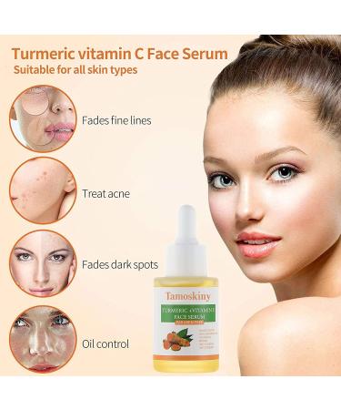 Turmeric & Vitamin C Dark Spot Corrector Serum | Anti-Aging & Moisturizing Formula for All Skin Types - 1oz - Buy Online on SooperMarket.com