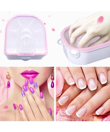 Nail Soaking Bowl Set for Gel Polish Remover & Cuticle Care - 2pcs Pink Soak Off Bowls with Tools - Buy Online on SooperMarket.com