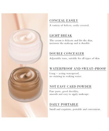 FREEORR 2 Colors Tattoo Cover Up Concealer Set | Waterproof & Long Lasting | Full Coverage Makeup for Scar, Birthmark, & Tattoo | Coloring Tools Included - Buy Online on SooperMarket.com