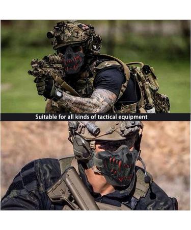 Airsoft Mesh Skull Mask for Halloween Cosplay & Paintball - Black - Buy Online on SooperMarket.com