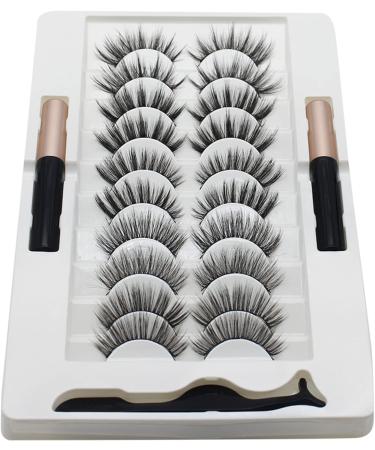 Magnetic Eyelashes And Eyeliner Kit Reusable Magnetic Lashes With Eyeliner And Tweezers 3D Natural Look False Eyelashes Magnetic Eyeliner And Eyelashes Kit - Buy Online on SooperMarket.com