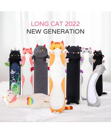 Mewaii 44in Long Cat Plush Pillow - Cute Kitty Stuffed Animal Squishy Toy for Kids (Orange) | Soft Hugging & Sleeping Pillow, 44inch/110cm - Buy Online on SooperMarket.com