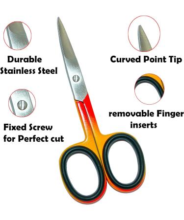 YSCARE Curved Stainless Steel Cuticle Nail Scissors for Manicure & Pedicure - Multi-Use Grooming Tool - Buy Online on SooperMarket.com