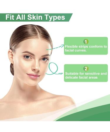 Charmonic Facial Wax Strips - 100 Count Hair Removal for Women - Waxing Strips for Face, Eyebrow, Upper Lip, Chin & Cheek - Painless Kit for All Skin Types - Buy Online on SooperMarket.com