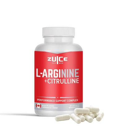 ZUICE For Men L-Arginine with Citrulline for Active Males Arginine Supplement For Workout and Athletic Performance Support Stamina and Endurance Supplements for Men - 60 Capsules