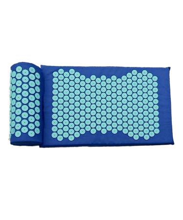 Almencla Neck - Acupressure Mat and Pillow Set - Relieves Stress Back Neck Blue