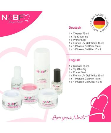 NAILS FACTORY N&BF | UV Gel Nail Studio Starter Set - Complete Nail Art Kit with UV Lamp & Base Gel - Buy Online on SooperMarket.com