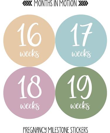 Pregnancy Weekly Belly Growth Stickers - Maternity Keepsake - Set of 36 Week by Week Pregnancy Photo Props - Buy Online on SooperMarket.com