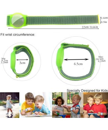 Dingfeiyu Airtag Waterproof Wristband for Kids & Adults - Adjustable Anti Lost Bracelet in Chartreuse Nylon - Buy Online on SooperMarket.com